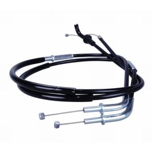 SR400 01-05 スロットルワイヤー 10cmロング ブラック Vertex