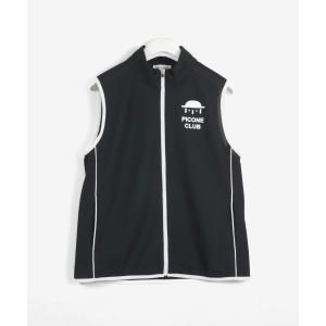 新品　Picone Club レディース ベスト 黒 Picone CLUB（ピッコーネクラブ） ドットピコVネックベスト : ビキ