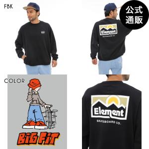 SALE 送料無料 2024 エレメント メンズ OUTDOOR CREW トレーナー FBK 2024年春夏モデル 全1色 M/L/XL ELEMENT｜billabongstore