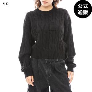 【1日＆3日-5日はボーナスストア+10％】OUTLET 送料無料 【公式】2024 売れ筋商品|||ルーカ レディース ZIP THRU KNIT CARDIGAN カーディガン BLK 2024年冬モデル RVCA 【3日-6日はボーナスストア+10％】OUTLET 送料無料 【公式