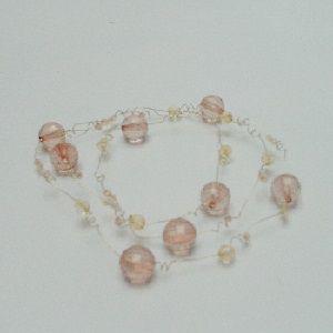 ビーズワイヤーガーランド＊アンバー