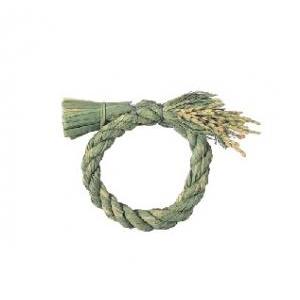 シメ縄リース稲穂付　径12cm