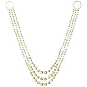 ＯＸＭ-1005　ビーズチェーン×3＊ゴールド