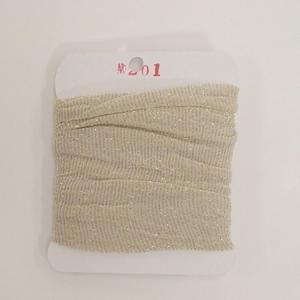 メッシュクロス　＊201 白／金ラメ