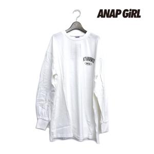 ANAP GiRL　アナップガール　子供服　22秋冬　シンプルカレッジロゴBIGロンT　80%OFF...