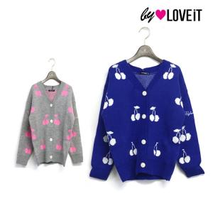 by LOVEiT　バイラビット　子供服　23秋　チェリー柄カーディガン　60%OFF　セール　返品・交換不可　｜billy-k