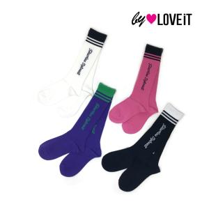 by LOVEiT　バイラビット　子供服　23冬　ライン縦ロゴハイソックス　日本製　60%OFF　セール　返品・交換不可｜billy-k