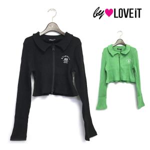 by LOVEiT　バイラビット　子供服　24春　テレコWジップカーディガン　30%OFF　セール　返品・交換不可