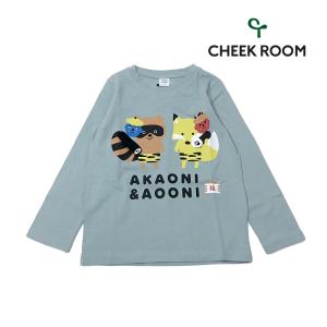 CHEEK ROOM　チークルーム　子供服　24春夏　たぬきときつねロングＴシャツ｜billy-k