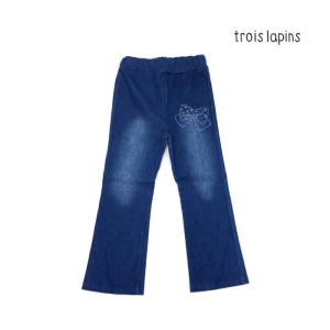 troislapins　トロワラパン　子供服　23春夏　ツイルニット　デニムパンツ　100cm〜140cm　30%OFF　セール　返品・交換不可｜billy-k