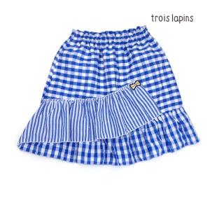 troislapins　トロワラパン　子供服　23春夏　サッカーギンガム スカパン　140cm　30%OFF　セール　返品・交換不可｜billy-k