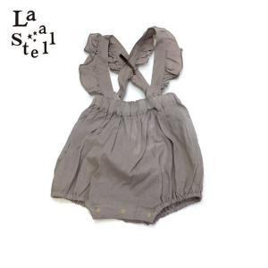 60%OFF　セール　【返品・交換不可】　ベビー服　La Stella　ラ・ステラ　子供服　21春夏　コットンリネンフリルショルダーサロペット