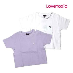 Lovetoxic　ラブトキシック　子供服　テレコ衿スリット半T　セール　返品・交換不可｜billy-k