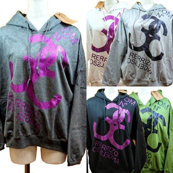 【RERIZZO COLLECTION】　レディース　スウェットドルマンかぶりパーカー　フード付　ミ...