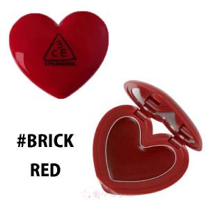 3CE STYLENANDA スタイルナンダ ハート ポット リップ #BRICK RED 韓国コスメ ハート リップメイクの商品画像