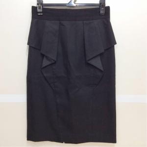 MATERIA　マテリア フリル飾りのスカート 黒 サイズ38｜bimota