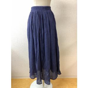 ソウルベリー ネイビーちりめん生地 ウエストゴ...の詳細画像2