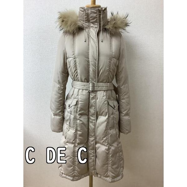クードシャンス (C DE C)　ベージュ ダウン80%コート ダブルジッパー サイズ38