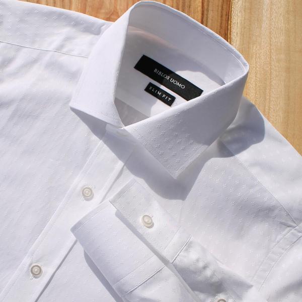 長袖シャツ ドビー織 ビジネスシャツ ドレスシャツ ワイシャツ Yシャツ メンズ 白 XXXL まで...