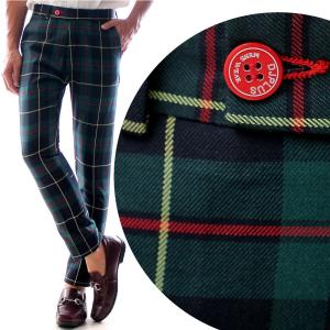 タータンチェックパンツ 緑の商品一覧 通販 Yahoo ショッピング