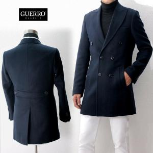 チェスターコート ダブル ハーフコート 紺 メンズ ビジネスコート 大きいサイズ も入荷 秋冬 厚手 ウール Guerro1364 Bin 1 Limitedヤフーショップ 通販 Yahoo ショッピング