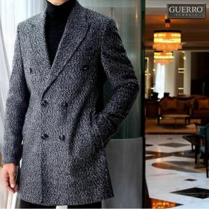 ピュアカシミヤ100% メンズハーフコート ダークグレー 94A5 DMW カシミヤコート メンズ スタンドカラーコート ハーフコート 秋冬