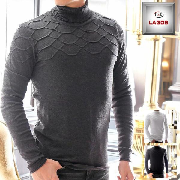 タートルネック ハイネック ニット セーター   薄手 薄地 大きいサイズも入荷 秋冬春　白/黒/グ...