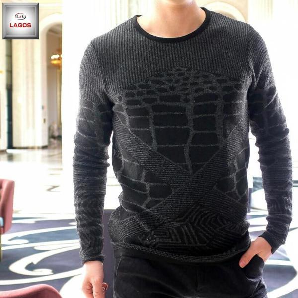 ニット セーター  薄手 薄地 クルーネック 大きいサイズも入荷 黒 グレー