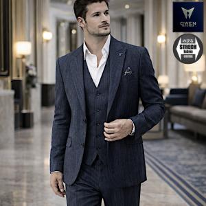 テーラードジャケット メンズ ブレザー ネイビー/チェック 秋/冬