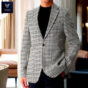 メンズツウィードジャケットツイードジャケット ツイード ジャケット テーラードジャケット エンジ/ブレザー /メンズ