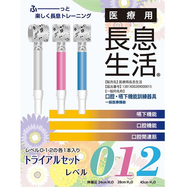 ルピナス 医療用長息生活（拭き戻し）　口腔・嚥下機能訓練器具　3本入 / PNSTR03　各レベル1...
