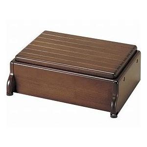 アロン化成 安寿　木製玄関台　高さ調整タイプ　S45W-30-1段 / 535-570　ブラウン