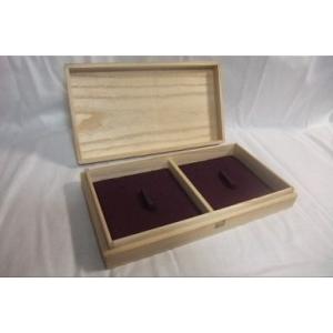 大小２枚入り鍔箱　　備後三原しまなみ製　　日本刀、鍔、刀剣手入れ具