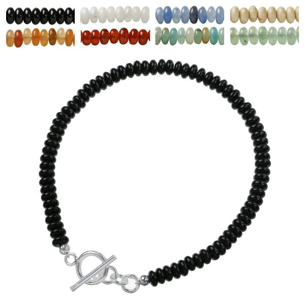 ブレスレット メンズ レディース シルバー925 オニキス カーネリアン アゲート アベンチュリン ...