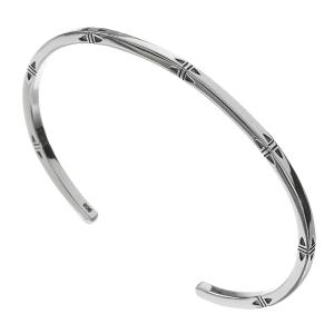 Binich（ビニッチ） ブレスレット メンズ 槌目 バングル シルバー925