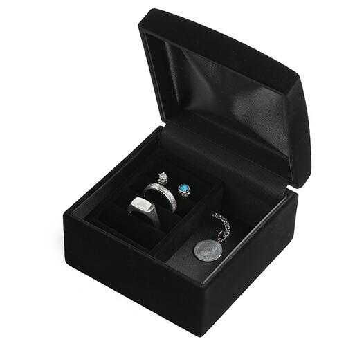 アクセサリーケース ジュエリーボックス ラッピング プレゼント 箱 保管用 収納用 ブラック 黒 ギ...