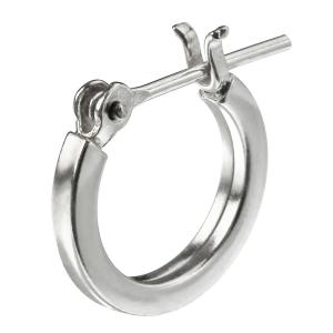 ピアス メンズ レディース シルバー925 フープピアス リングピアス 12mm 定番 シンプル キャッチレス メンズピアス 片耳用 (1個売り)