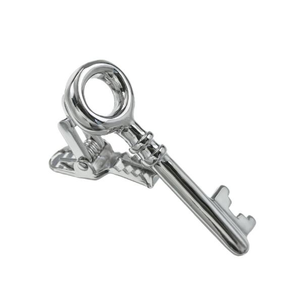 ネクタイピン おもしろ おしゃれ カギ 鍵 ミニチュアモチーフ シンプル シルバー タイピン タイバ...