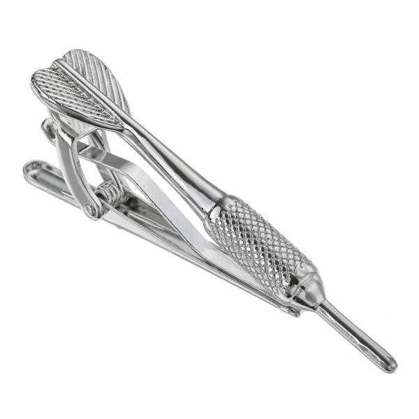 ネクタイピン おもしろ おしゃれ ダーツ 矢 射的 シンプル シルバー タイピン タイバー クリップ...