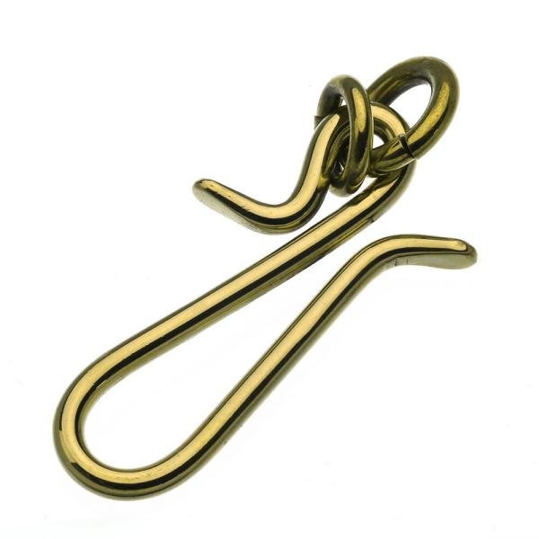 キーホルダー キーリング キーフック 真鍮 ゴールド 鍵 車 スマートキー ウォレットチェーン カス...