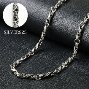 ペーパーチェーン　ネックレス　シルバー925 純銀 シルバー 925 ペーパーチェーン ネックレス 50cm ハンドメイド