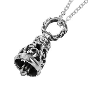 シルバーペンダント メンズ ゴシック ベル 鐘 クラウン 王冠 音が鳴る