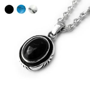 オニキス シルバー ネックレス ペンダントトップ マーキス オニキス