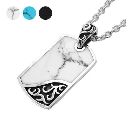 ネックレス メンズ レディース シルバー925 ペンダントトップのみ 天然石 オニキス ターコイズ ...