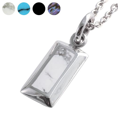 ペンダントトップ メンズ レディース 送料無料 天然石 ハウライト スクエア 四角 ペンダントヘッド...