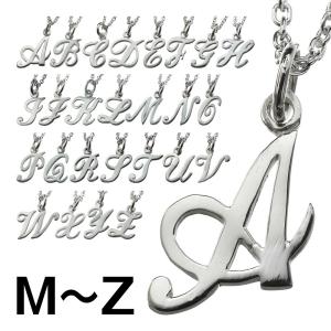 Binich（ビニッチ） 筆記体 イニシャルネックレスペンダントトップ