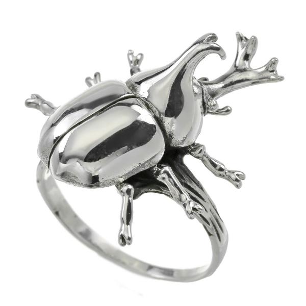 カブトムシ リング メンズ 指輪 シルバー925 昆虫 虫 かぶとむし 甲虫 おもしろ キモカワ リ...