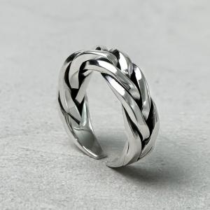 Binich（ビニッチ） シルバー925 編み込み チェーン リング メンズ