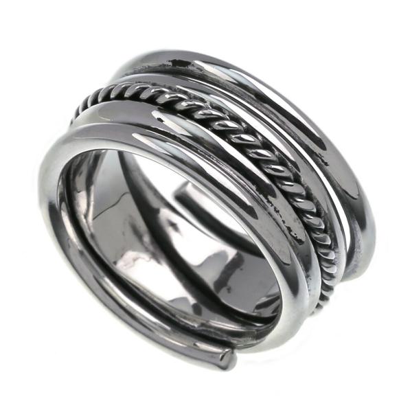 センター ロープ レイヤー リング メンズ 指輪 メンズ シルバー925 アクセサリー