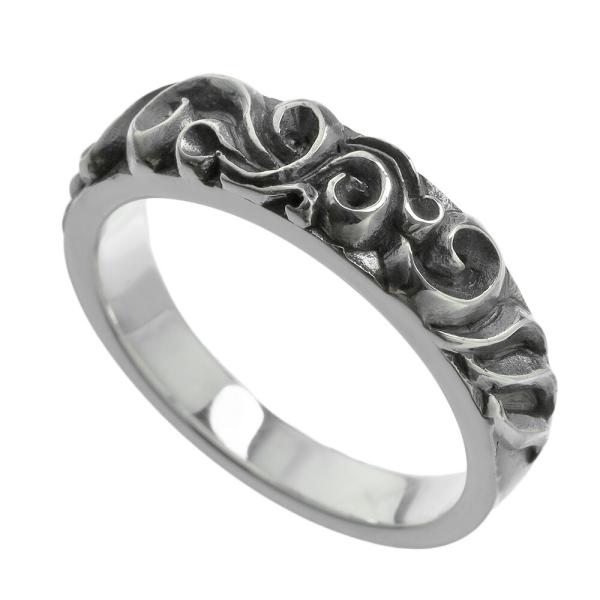 アラベスク リング メンズ 指輪 シルバー925 唐草模様 ヴァイン トライバル 太め 太い 幅広 ...